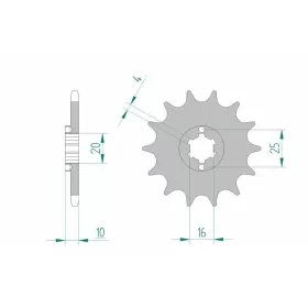 AFAM Steel Standard Front Sprocket 64200 - 520 12-14 teeth HUSQVARNA WR / WRE / SMS 125cc 95-14