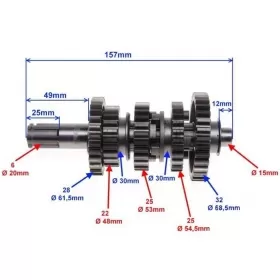Gearbox gear SHINERAY ATV XY250ST-9E