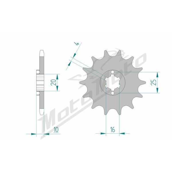 AFAM Steel Standard Front Sprocket 64200 - 520 12-14 teeth HUSQVARNA WR / WRE / SMS 125cc 95-14