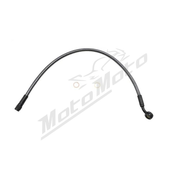 MAGNUM SHIELDING Karbon Fiber Upper Brake Line Harley Davidson FXDX / FXDXI / XL 883/1450 99-13 43cm 