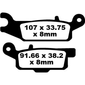 EBC TT Sport Carbon Fusion Brake Pads YAMAHA YFM 250-700 07-25
