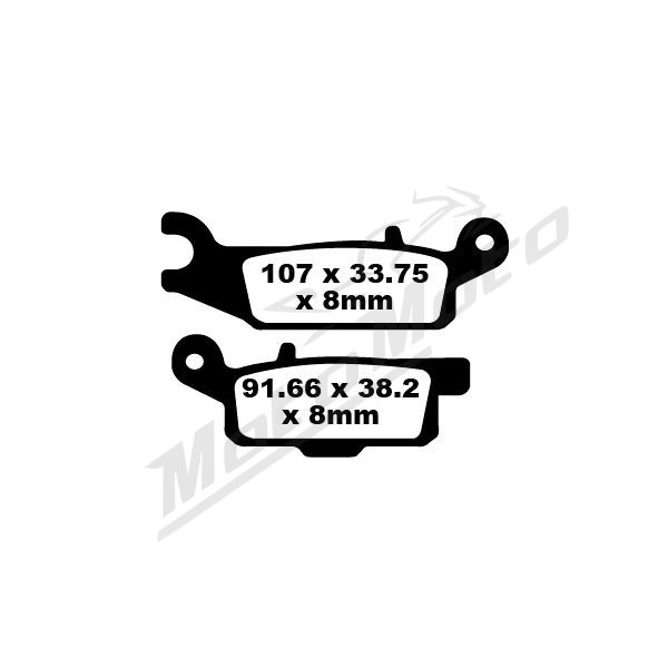 EBC TT Sport Carbon Fusion Brake Pads YAMAHA YFM 250-700 07-25