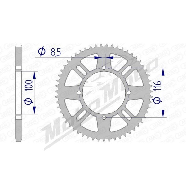 AFAM Aluminium Rear Sprocket 420 49-54 teeth