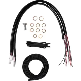 LA CHOPPERS Complete Stainless Braided Handlebar Cable/Brake Line Kit Harley Davidson 1868-1977 23-24