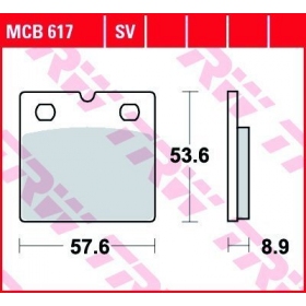 BRAKE PADS TRW MCB617 STANDARD