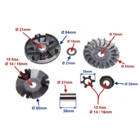 Variator kit MINARELLI Replica 50cc 2T Ø 16mm