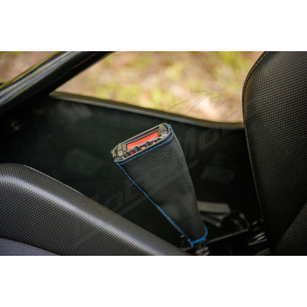 SHOW CHROME Kaliber Seat Belt Covers Blue Polaris Slingshot 2000-2400 15-23
