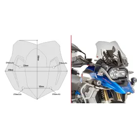 GIVI Priekinis stiklas tamsintas 35x45cm BMW R 1200-1250GS 16-23