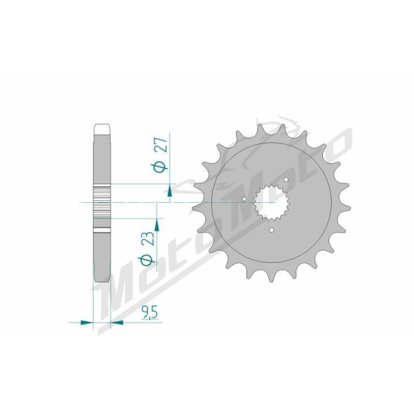 AFAM Steel Standard Front Sprocket 94802 - 530 21 teeth ​​​​​​​HARLEY DAVIDSON XLH SPORSTER 883-1200cc 86-90