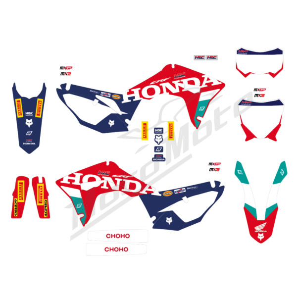 Blackbird Racing Replica Team Grafikos kompl. Honda CRF 450cc 17-20