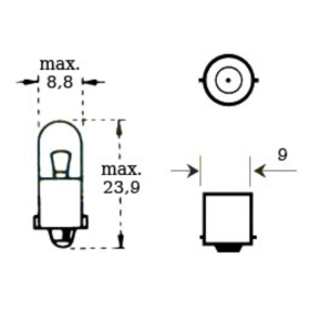 Bulb 12v 3w Ba9s