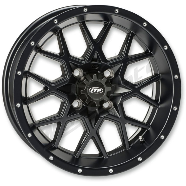 ITP Hurricane Wheel 15X7 5/4.5 6+1 (+61.8MM) Black