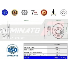 Duslintuvo kompl. Dominator Oval BMW R1150RS
