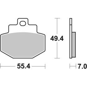 SBS 166HF Street Ceramic Organic Brake Pads Benelli / Gilera / Piaggio / Vespa 125-300cc 00-20