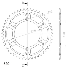 Supersprox Stealth Rear sprocket Red 520 49T Yamaha TT / YZ F 230-450cc 99-23