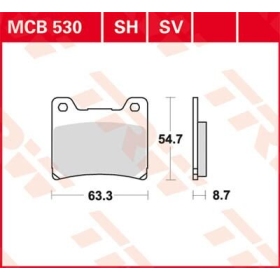 TRW SH Series Sindered Rear Brake Pads Yamaha BT / FJ / FZ / FZR / GTS / TDM / TRX / XJ / XJR / XVS / YZF 400-1300cc 88-17