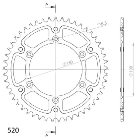 Supersprox Stealth Rear sprocket Red 520 49T Yamaha TT / YZ F 230-450cc 99-23