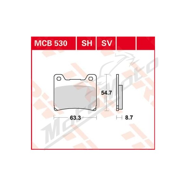 TRW SH Series Sindered Rear Brake Pads Yamaha BT / FJ / FZ / FZR / GTS / TDM / TRX / XJ / XJR / XVS / YZF 400-1300cc 88-17