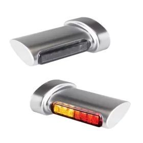 HEINZ BIKES Winglets 3in1 galiniai posūkiai matinis chromas Harley Davidson FLD / FLHR / FLHT / FLHX / FLTRI / XL / XR 500/1977 93-24