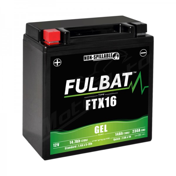 FULBAT Battery 14 Ah 230 A EN 12V YTX16-BS (FTX16-BS)