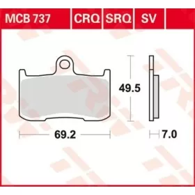 TRW All Round Sintered Metal Brake Pads Indian / Victory / Kawasaki 800-1811cc 08-22