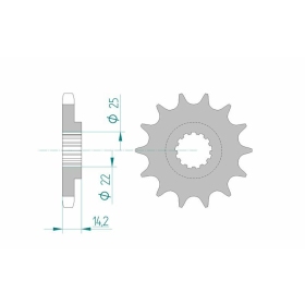 AFAM Steel Standard Front Sprocket 22601 - 630 15 teeth SUZUKI GSX / GS 750-1100cc 78-86