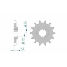 AFAM Steel Standard Front Sprocket 22601 - 630 15 teeth SUZUKI GSX / GS 750-1100cc 78-86