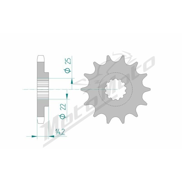 AFAM plieninė standartinė priekinė žvaigždutė 22601 - 630 15 dantukų SUZUKI GSX / GS 750-1100cc 78-86