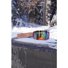 AMOQ Vision Vent+ Magnetic Motocross / Snow Goggles Gray / Orange (Mirrored Lens)
