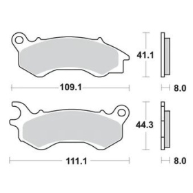 Sbs Brakepads 205HF Ceramic HONDA NSC