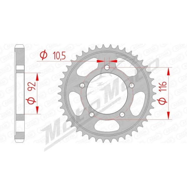 AFAM Steel Standard Rear Sprocket 530 41-42 teeth KAWASAKI ZZR 1400 06-20