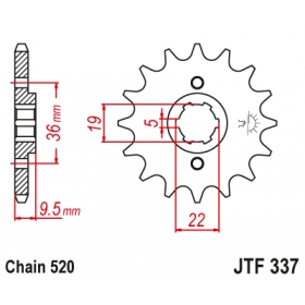 Front sprocket JTF337