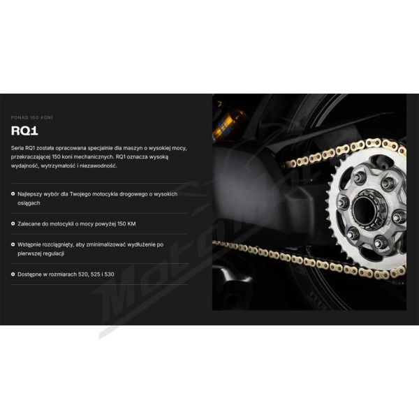 Tsubaki 520 RQ1 118 Professional Road X-Ring Chain Gold/Black 
