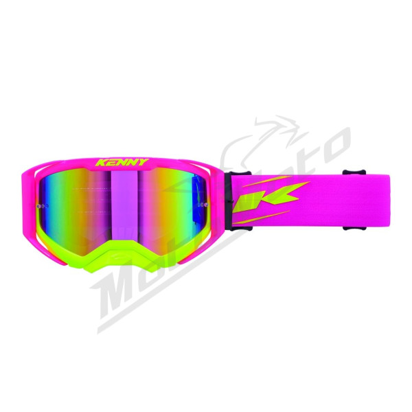 Kenny racing goggles performance evo 2 neon pink- mirror color 