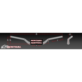 Renthal Handlebar + Pad Ø28,6mm