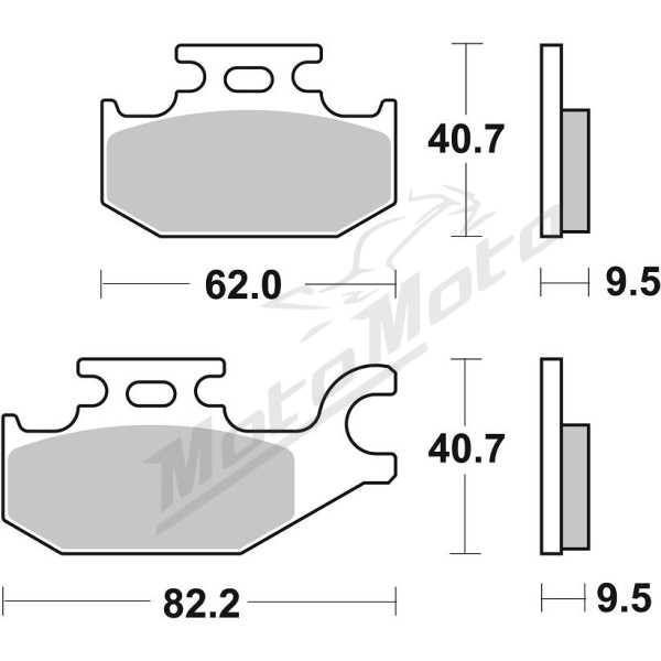 SBS HF Street 754HF Ceramic Organic Brake Pads Can Am / Cannondale / Jon Deere / Yamaha 400-1000cc 00-20