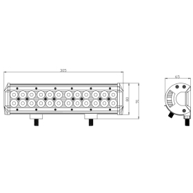 Kinwons Universal Led Bar 10-30V 72W Combo