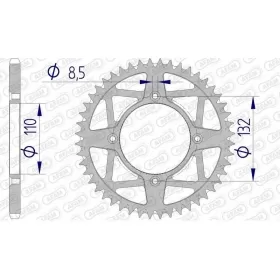 AFAM Aluminium Ultra-Light Self-Cleaning Rear Sprocket 72306 - 520 46-84 teeth KTM FREERIDE / SX-E 250cc 12-24