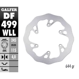 GALFER Wave® Rear Brake Rotor Yamaha WR F / YZ / YZ F 125-450cc 01-24