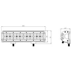 Kinwons Universal Led Bar 10-30V 72W Combo