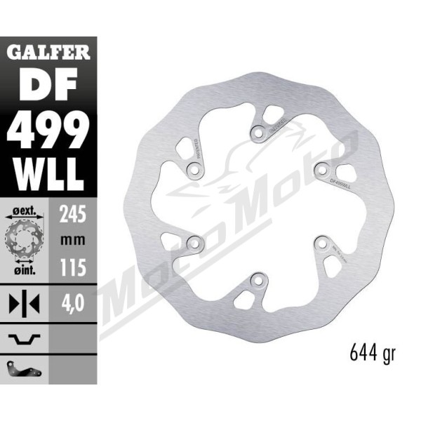GALFER Wave® Rear Brake Rotor Yamaha WR F / YZ / YZ F 125-450cc 01-24
