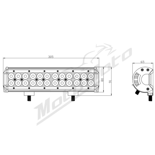 Kinwons Universal Led Bar 10-30V 72W Combo
