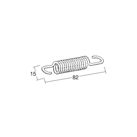 BUZZETTI Spring 82x15mm For Central Stand Aprilia / Gilera / Piaggio 92-15