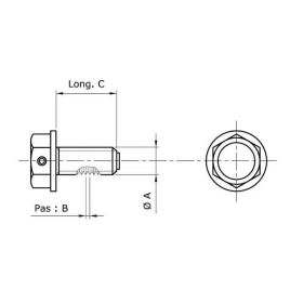 TECNIUM Oil Drain Plug - Aluminium Black M8x1,25x35