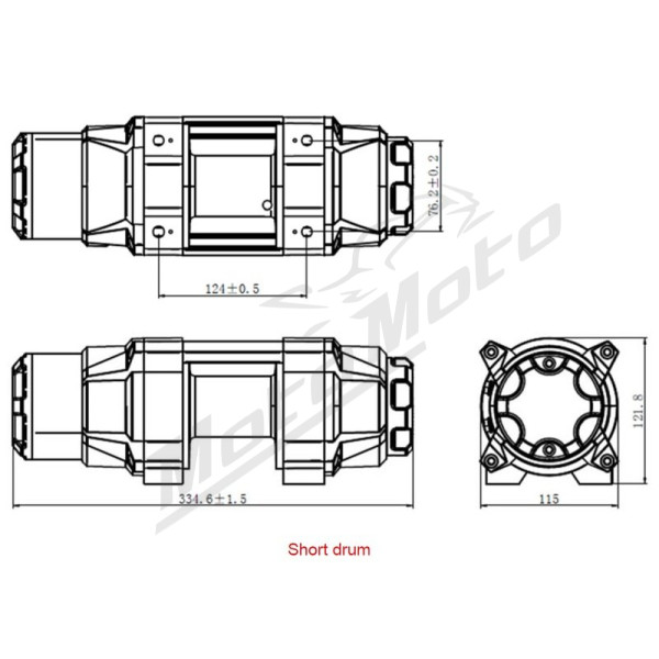BRONCO HDCS Winch 1590kg synthetic line