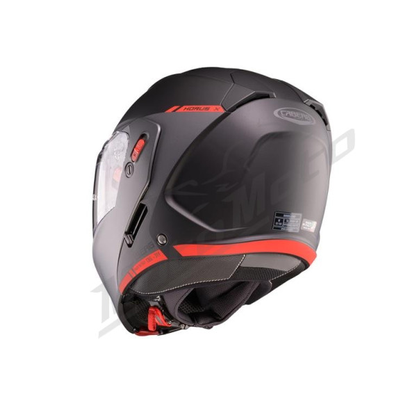 Flip-up Helmet Caberg Horus X Ray matte black/gray/fluorescent red