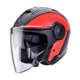 Open Het Helmet Caberg Soho Milano Red/Black
