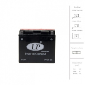 LANDPORT Accumulator 10 Ah 175 A EN 12V LT12B-BS AGM