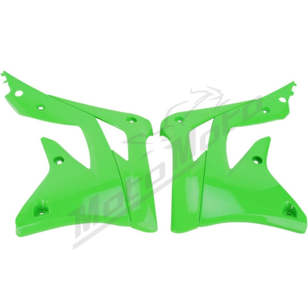UFO Green Replacement Radiator Shrouds Kawasaki KXF 450cc 12-15