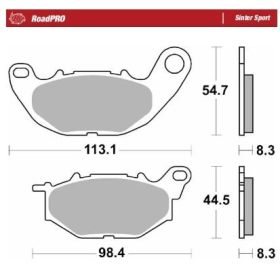 MOTO-MASTER Sinter Sport Front Brake Pads Yamaha MT-3 / R25 / R3 250-300 15-26 